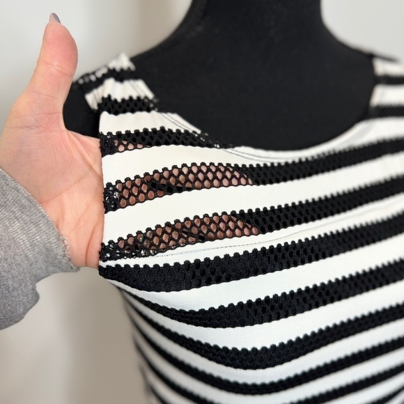 Xhilaration Black and White Stripe Midi Dress (Small) - Picture 4 of 8